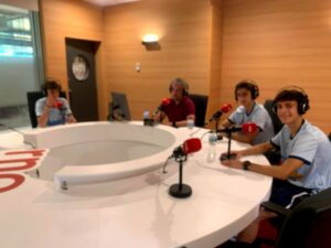 Monroy, Carlos, Diego y Rodri visitan @RTVEclm para participar en «No solo fútbol» qu…